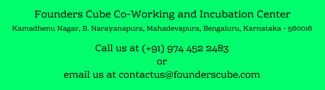Contact Us - Founders Cube